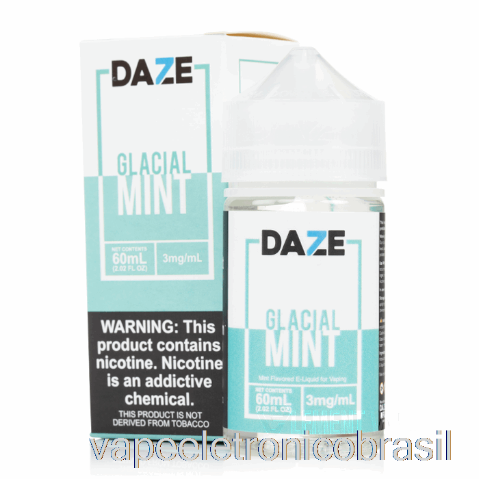 Vape Eletrônico Glacial Mint - 7 Daze E-líquido - 100ml 12mg